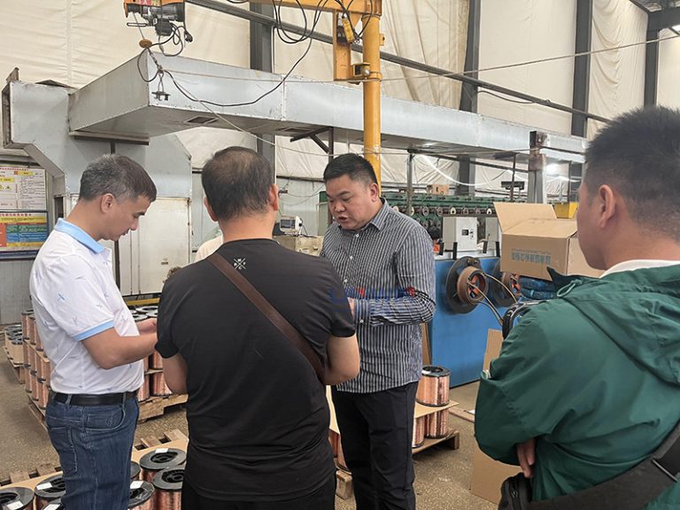 Vietnamese customers visit welding wire production